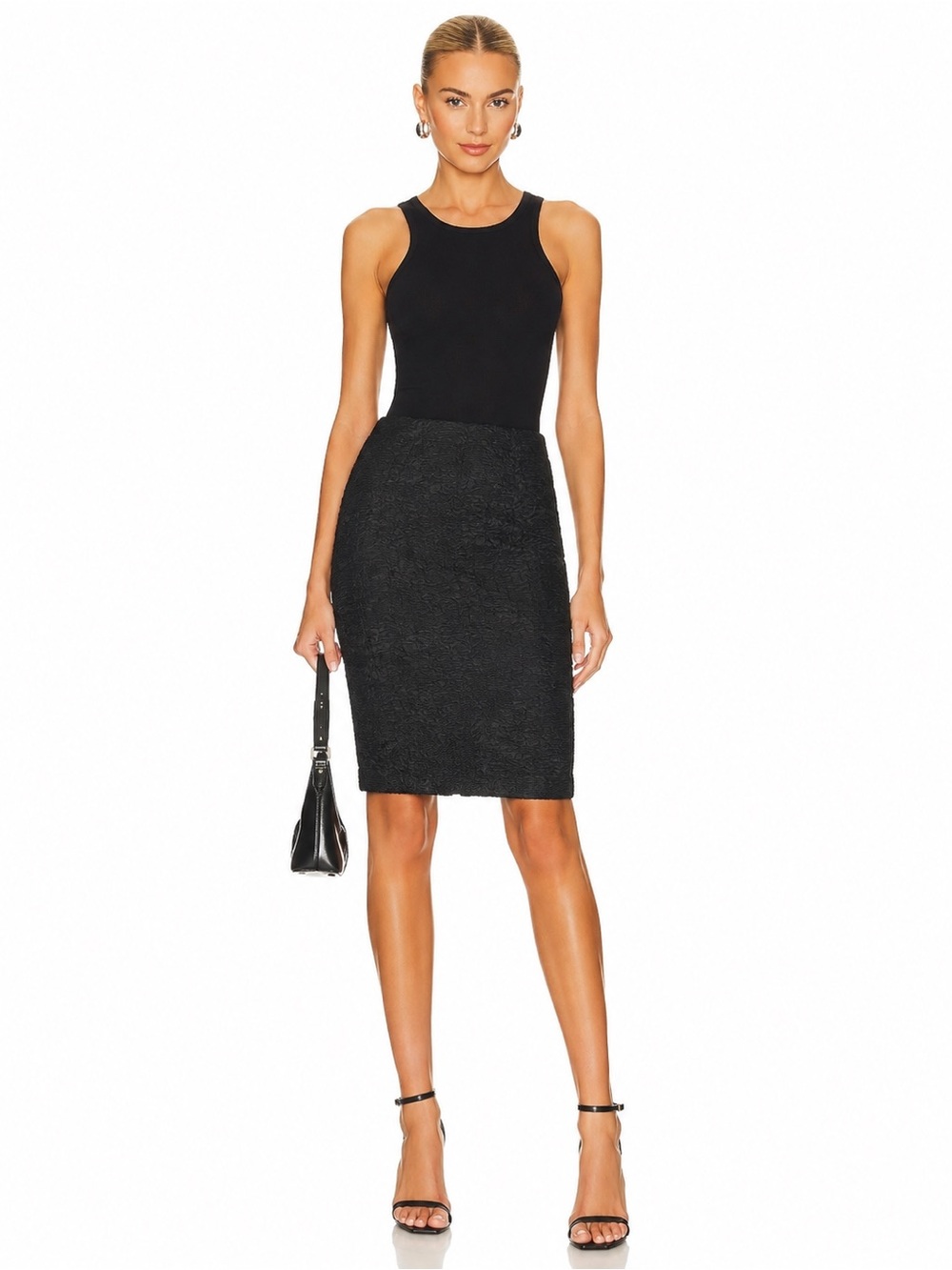 Sunny Choi Textured Black Pencil Skirt Size 4 Contemporary Career